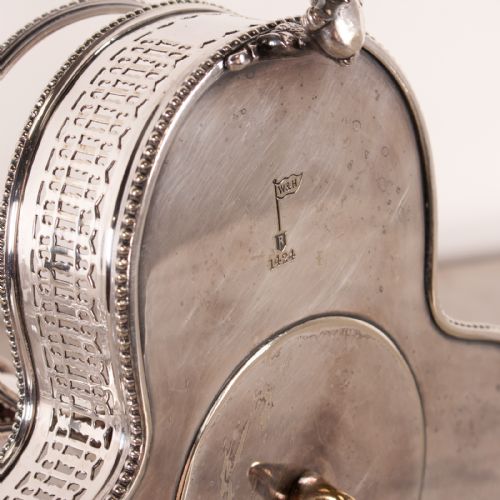 VICTORIAN WALKER HALL SILVER PLATED TANTALUS - ADDITIONAL PHOTO 15