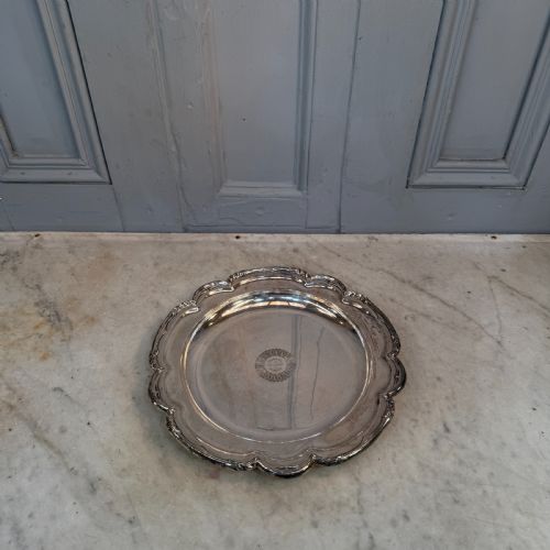 ANTIQUE SILVER PLATED RELIGIOUS SACRAMENT BREAD PLATE ENGRAVED EBENEZER CHAPEL KEIGHLEY DATED 1927 - ADDITIONAL PHOTO 2