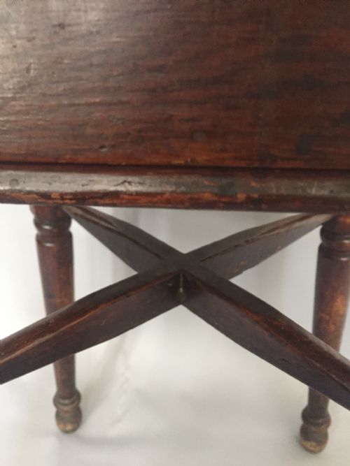 A 19THC OAK TOPPED TAVERN TABLE - ADDITIONAL PHOTO 3