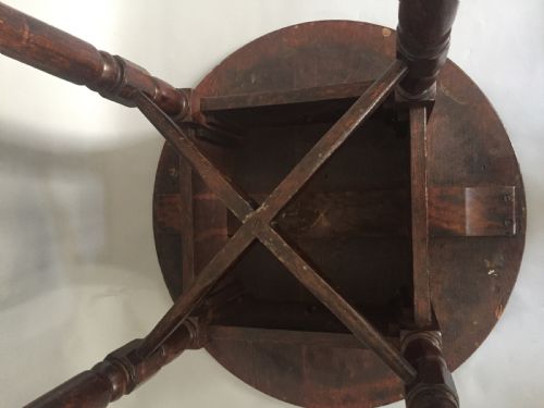 A 19THC OAK TOPPED TAVERN TABLE - ADDITIONAL PHOTO 4