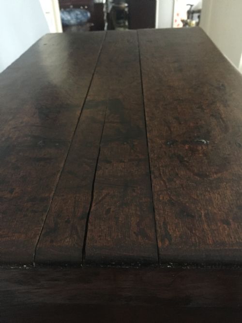 A WONDERFUL 18THC OAK WELSH COFFER BACH - ADDITIONAL PHOTO 6