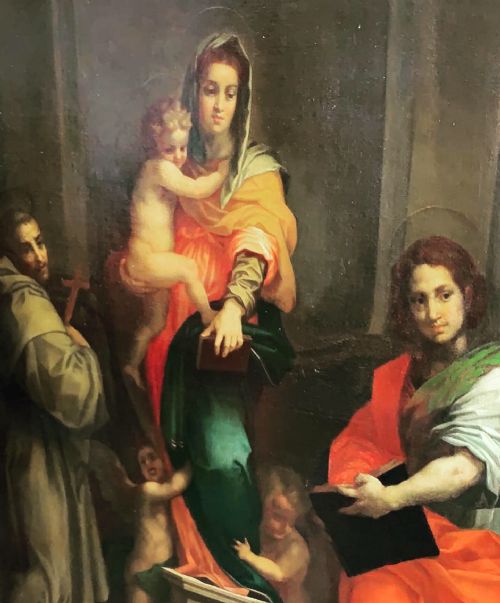 A 19THC LARGE PAINTING AFTER ANDREA DEL SARTO - ADDITIONAL PHOTO 6