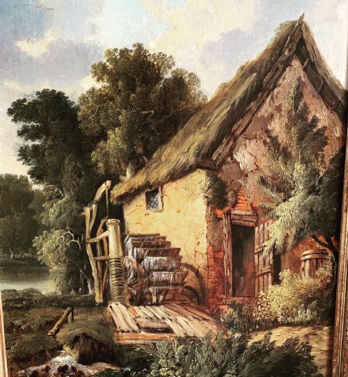 A 19TH C NORWICH SCHOOL PAINTING OF A MILL SCENE BY L B LADROOKE 1803 1879 - ADDITIONAL PHOTO 3