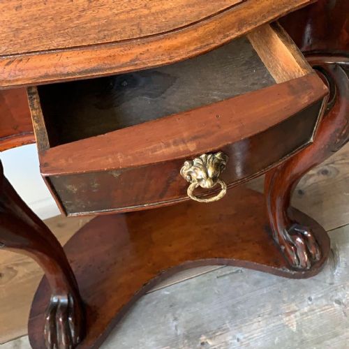 AN EARLY 19THC WILLIAM IV MAHOGANY CONSOLE TABLE - ADDITIONAL PHOTO 2