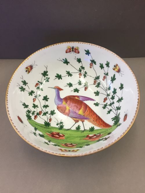 a 19thc french samson bowl - CATEGORY: ANTIQUE CERAMICS - DATED 1890