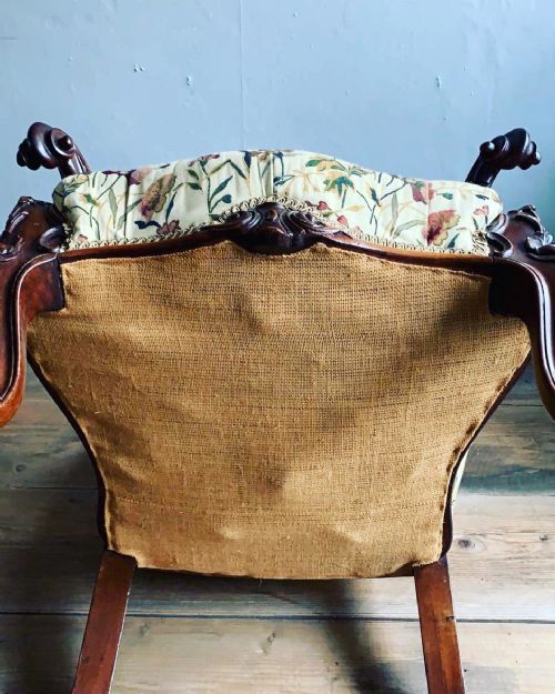 19THC CARVED ROSEWOOD ARMCHAIR CHAIR - ADDITIONAL PHOTO 5
