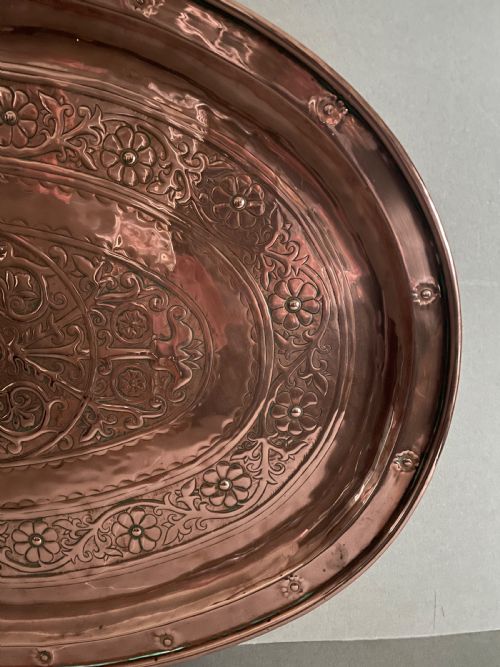 A LATE 19THC ARTS AND CRAFTS COPPER TRAY - ADDITIONAL PHOTO 4