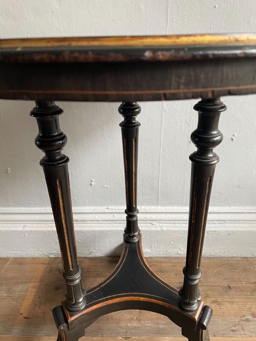 AN AESTHETIC MOVEMENT EBONISED OCCASIONAL TABLE - ADDITIONAL PHOTO 2