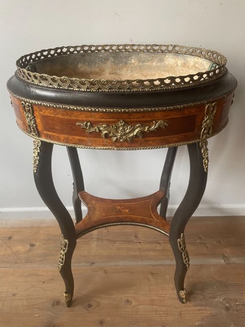 a lovely 19thc kingwood ormolou mounted jardinier - CATEGORY: ANTIQUE MISCELLANEOUS - DATED 19TH CENTURY