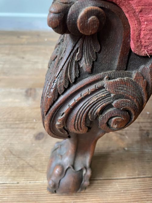 A WONDERFUL 19THC WINGBACK CHAIR - ADDITIONAL PHOTO 5