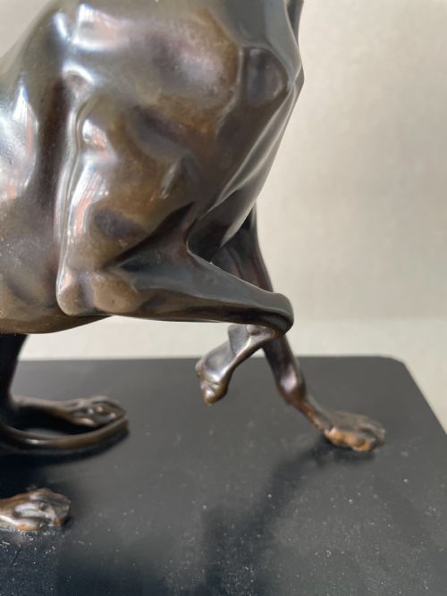 A 19THC BRONZE MODEL OF A GREYHOUND - ADDITIONAL PHOTO 5