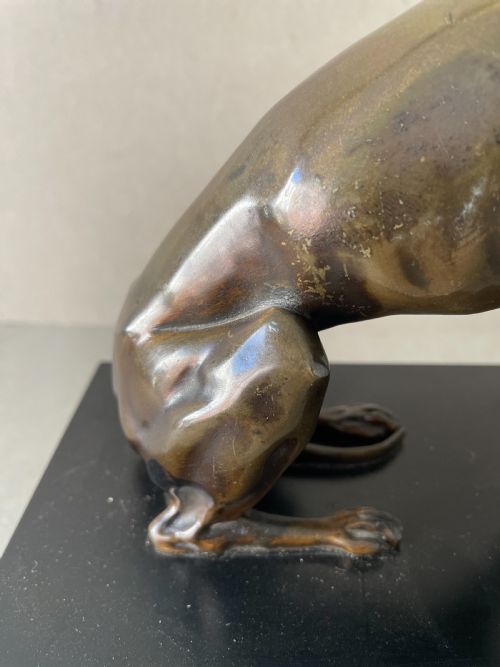 A 19THC BRONZE MODEL OF A GREYHOUND - ADDITIONAL PHOTO 6