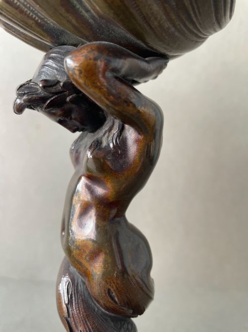 A REGENCY PAIR OF BRONZE TAZZAS - ADDITIONAL PHOTO 2