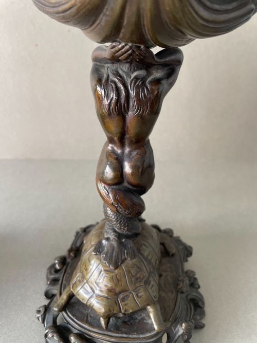 A REGENCY PAIR OF BRONZE TAZZAS - ADDITIONAL PHOTO 5