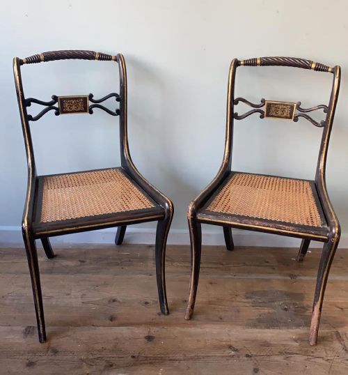 a pair of regency chairs - CATEGORY: ANTIQUE CHAIRS - DATED REGENCY