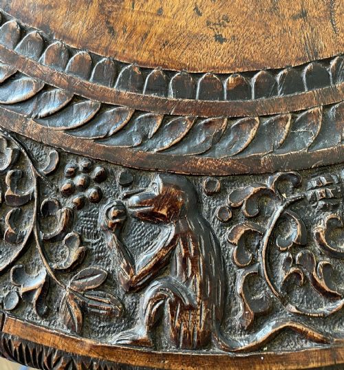 A WONDERFULLY CARVED INDIAN ELEPHANT TABLE - ADDITIONAL PHOTO 5
