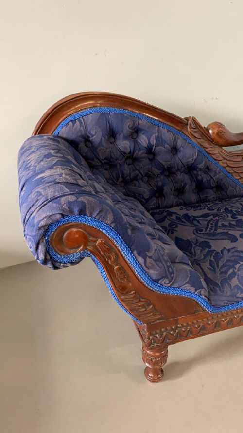 A 19THC MINIATURE DAY BED OR DOG BED - ADDITIONAL PHOTO 2