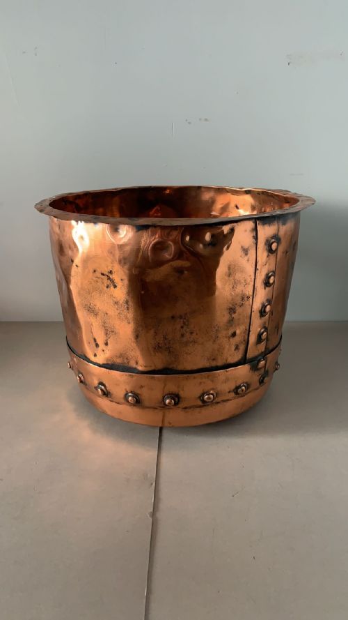 antique copper bin - CATEGORY: ANTIQUE METAL - DATED 19TH CENTURY