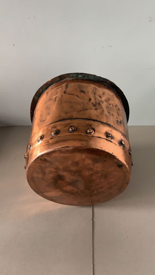 ANTIQUE COPPER BIN - ADDITIONAL PHOTO 1