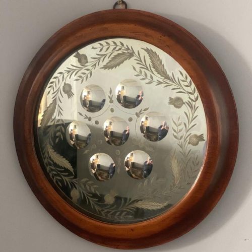 antique socerers mirror - CATEGORY: ANTIQUE MIRRORS - DATED 19TH CENTURY