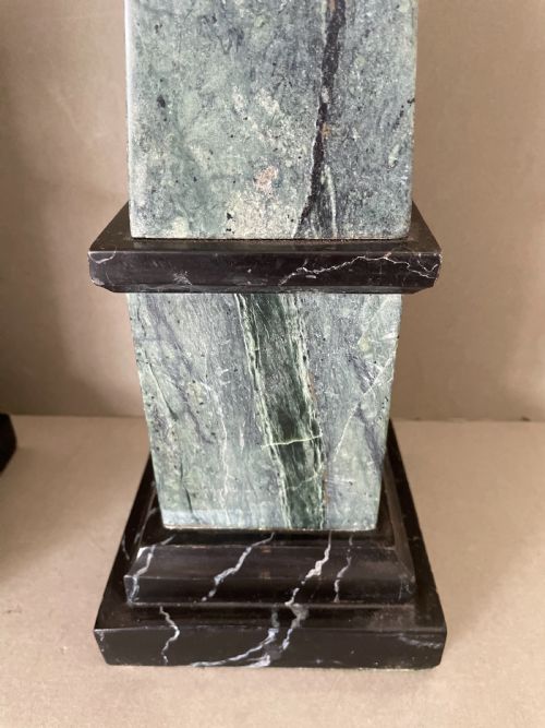 A 19THC PAIR OF MARBLE OBELISKS - ADDITIONAL PHOTO 1