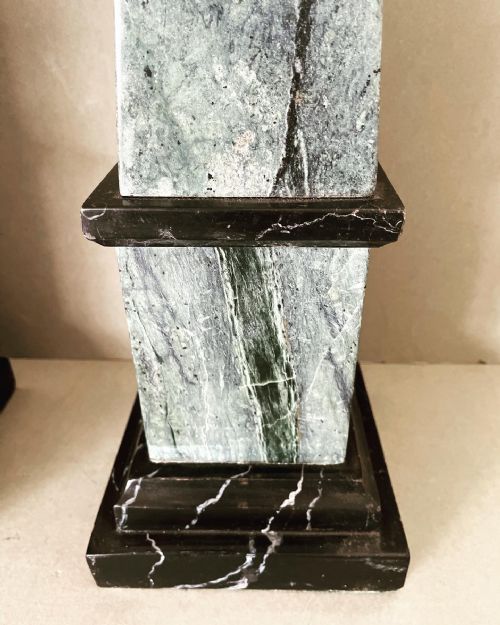 A 19THC PAIR OF MARBLE OBELISKS - ADDITIONAL PHOTO 2