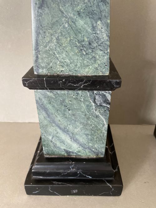 A 19THC PAIR OF MARBLE OBELISKS - ADDITIONAL PHOTO 3