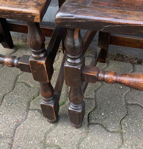 A PAIR OF 17THC BACK STOOLS - ADDITIONAL PHOTO 4