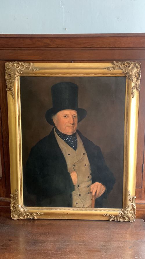 an antique portrait of a gentleman - CATEGORY: ANTIQUE ART - DATED 19TH CENTURY