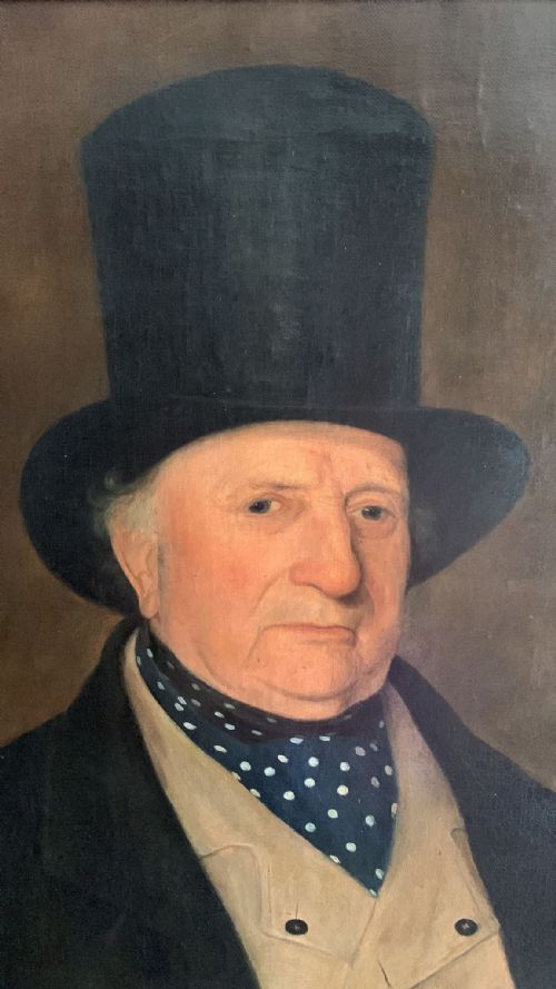 AN ANTIQUE PORTRAIT OF A GENTLEMAN - ADDITIONAL PHOTO 1
