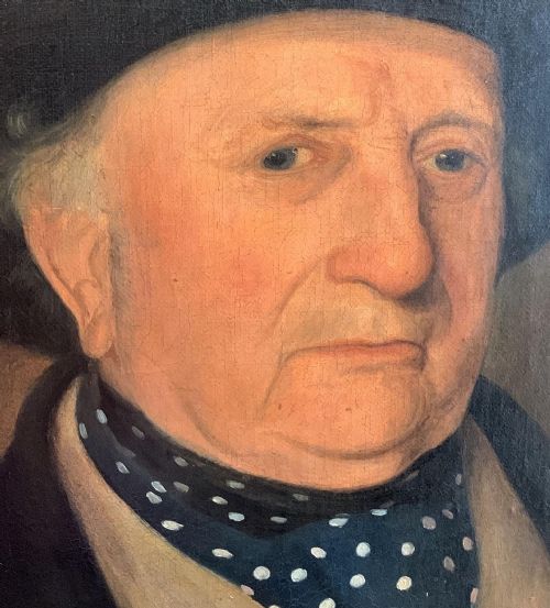 AN ANTIQUE PORTRAIT OF A GENTLEMAN - ADDITIONAL PHOTO 2