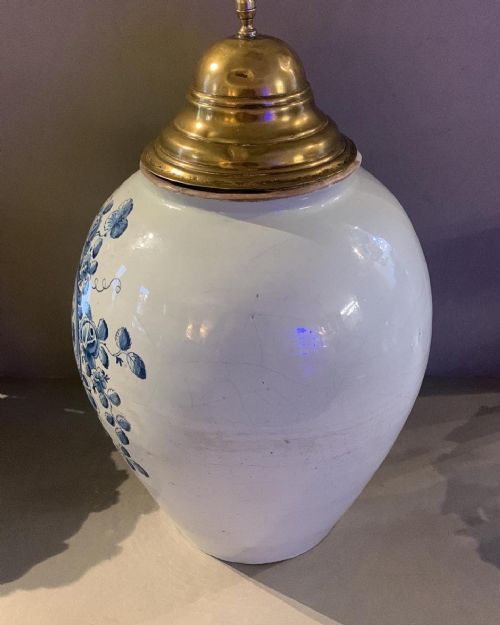 18THC DELFT TOBACCO JAR - ADDITIONAL PHOTO 1