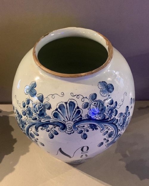 18THC DELFT TOBACCO JAR - ADDITIONAL PHOTO 3