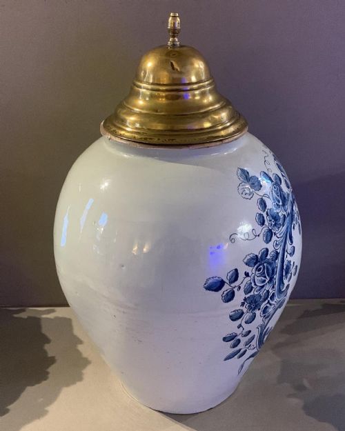 18THC DELFT TOBACCO JAR - ADDITIONAL PHOTO 4