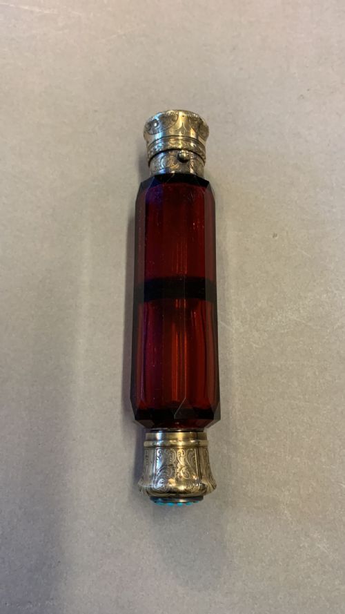 AN LARGE 19THC DOUBLE ENDED PERFUME BOTTLE - ADDITIONAL PHOTO 6