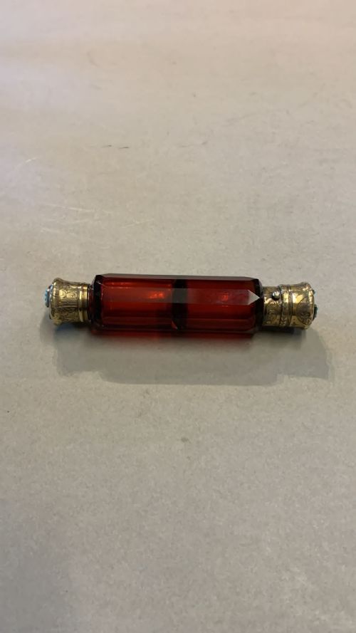 AN LARGE 19THC DOUBLE ENDED PERFUME BOTTLE - ADDITIONAL PHOTO 7
