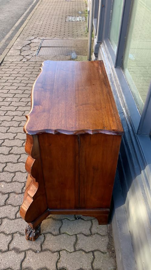 ANTIQUE DUTCH BOMBE CHEST OF DRAWERS - ADDITIONAL PHOTO 5