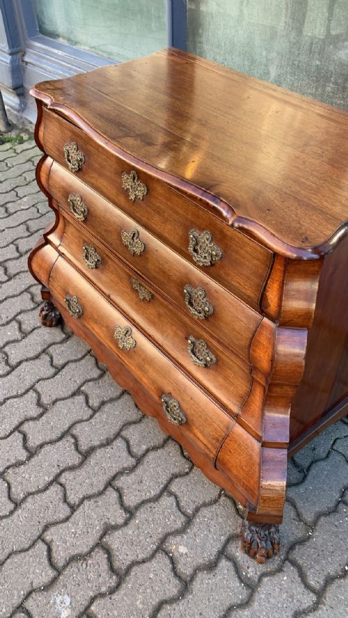 ANTIQUE DUTCH BOMBE CHEST OF DRAWERS - ADDITIONAL PHOTO 8