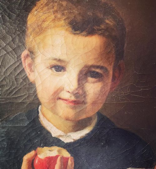 A 19THC PORTRAIT OF A BOY - ADDITIONAL PHOTO 1