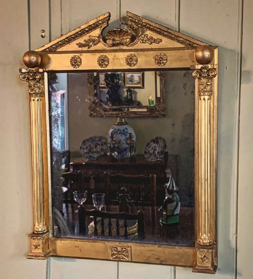 an antique giltwood mirror - CATEGORY: ANTIQUE MIRRORS - DATED 19TH CENTURY