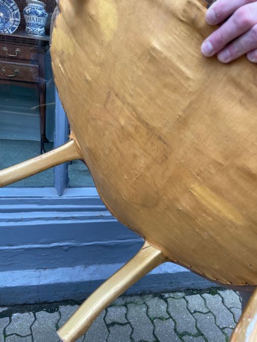 AN ANTIQUE PAIR OF GILTWOOD ELBOW CHAIRS - ADDITIONAL PHOTO 13