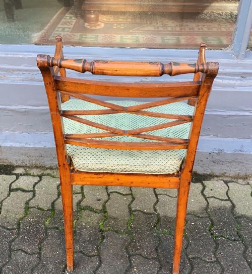 A REGENCY PAINTED ELBOW CHAIR - ADDITIONAL PHOTO 6