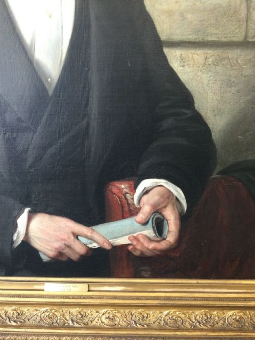 AN ANTIQUE PORTRAIT OF A GENTLEMAN - ADDITIONAL PHOTO 2