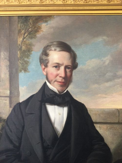 AN ANTIQUE PORTRAIT OF A GENTLEMAN - ADDITIONAL PHOTO 8