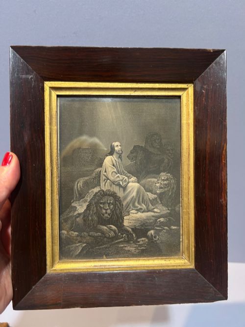 AN ANTIQUE PAIR OF ENGRAVINGS - ADDITIONAL PHOTO 2