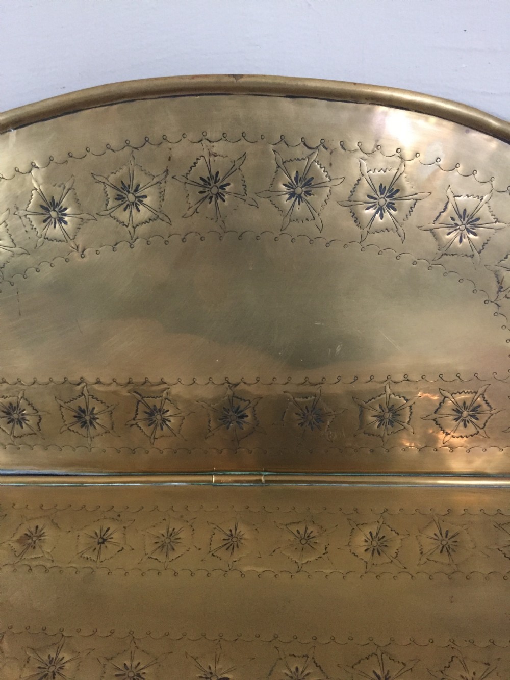 An unusual early 19thC brass candle box View IV