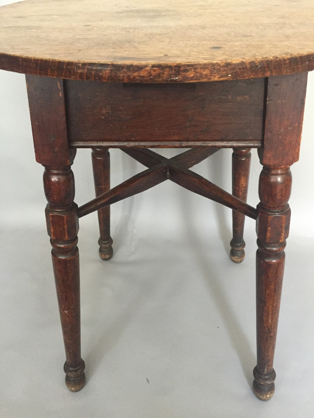 A 19thC Oak topped tavern table View III