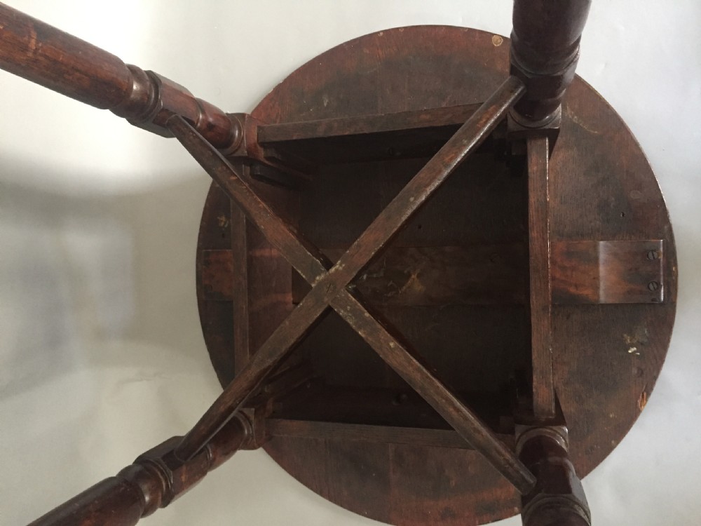 A 19thC Oak topped tavern table View V
