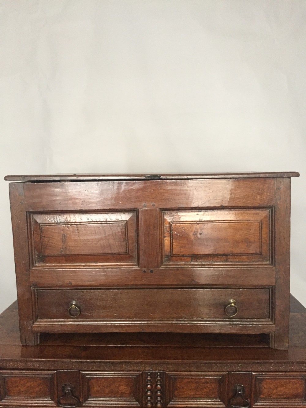 A wonderful 18thC oak Welsh Coffer bach