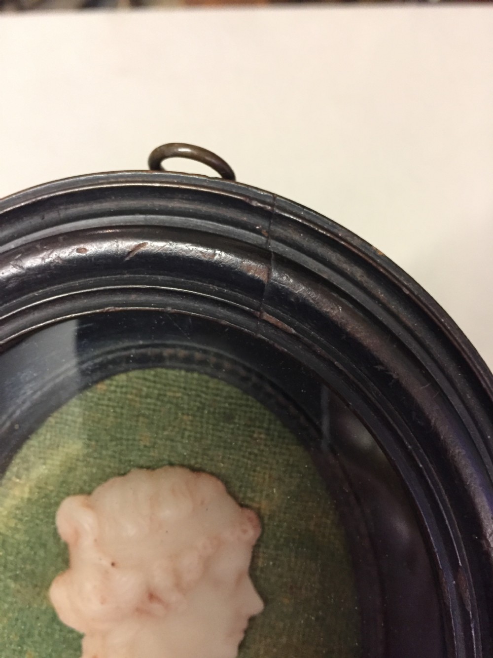 An 18thC framed wax portrait, by James Tassie View II